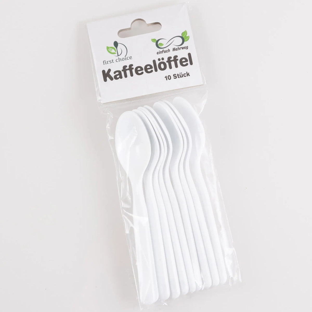 ELCO Kaffeelöffel aus Kunststoff 10041120-001 Mehrweg weiss, 10Stk. Idealshop