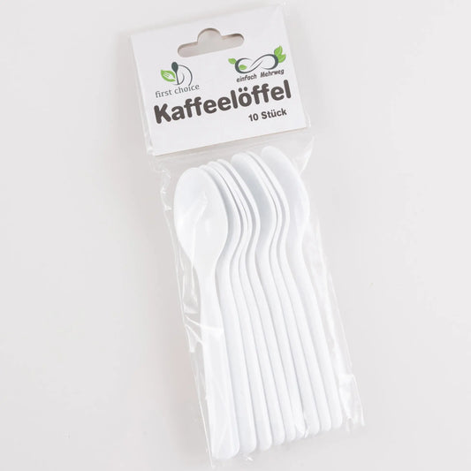 ELCO Kaffeelöffel aus Kunststoff 10041120-001 Mehrweg weiss, 10Stk. Idealshop