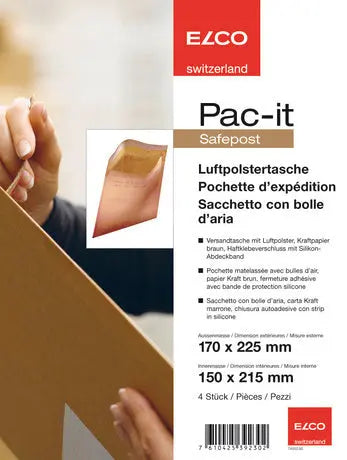 ELCO Luftpolstertasche 145x215mm 74550.92 braun 4 Stück Idealshop