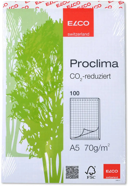 ELCO Notizblock Proclima A5 74330.17 kariert 100 Blatt Idealshop