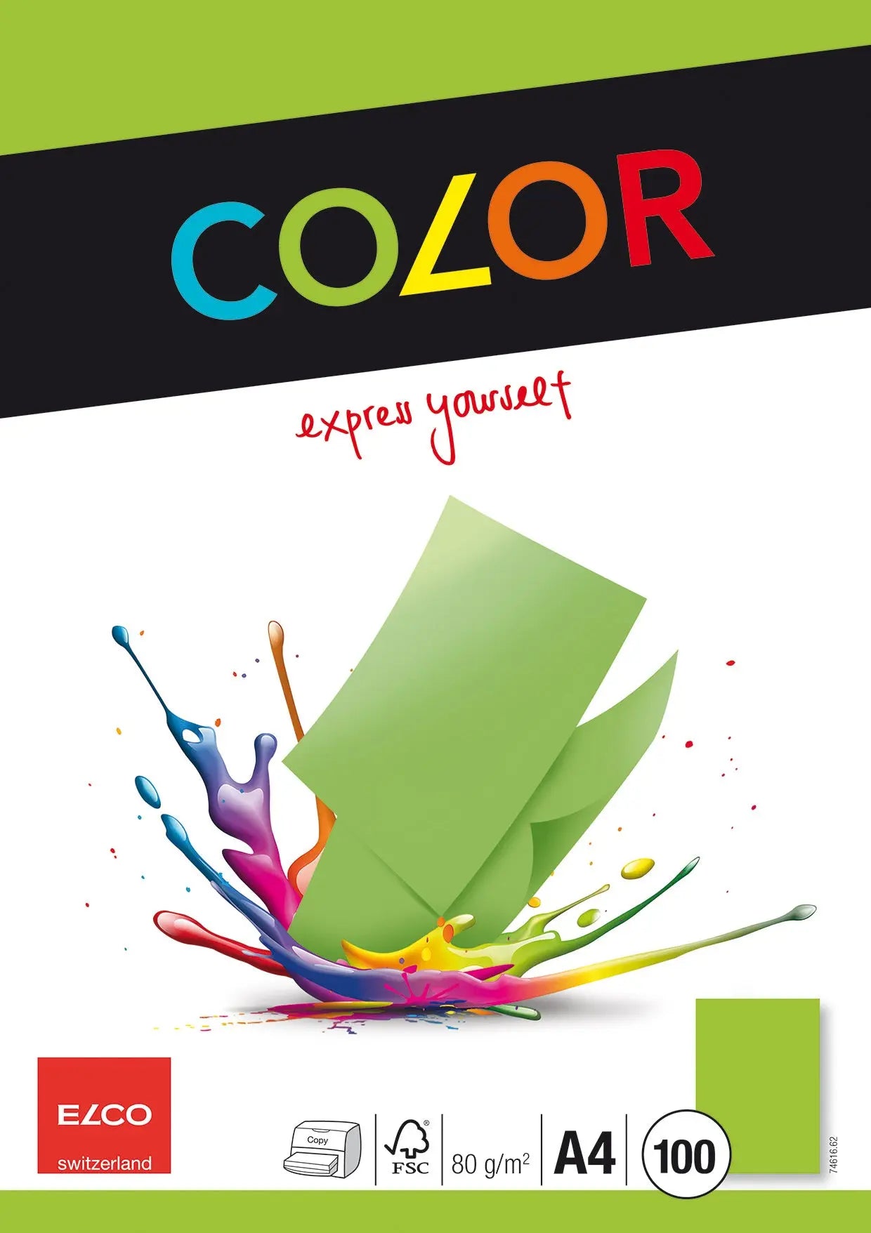 ELCO Office Color Papier A4 74616.62 80g, grün 100 Blatt Idealshop