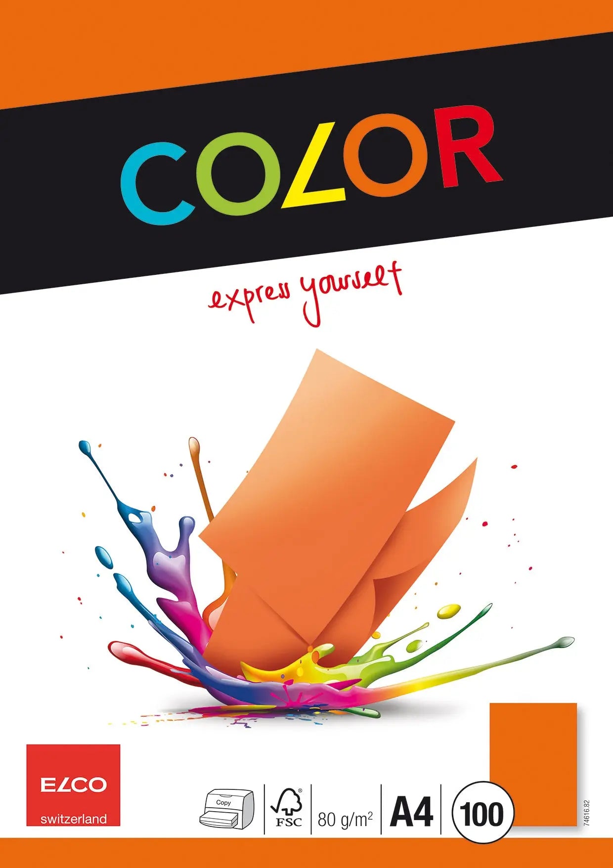 ELCO Office Color Papier A4 74616.82 80g, orange 100 Blatt Idealshop