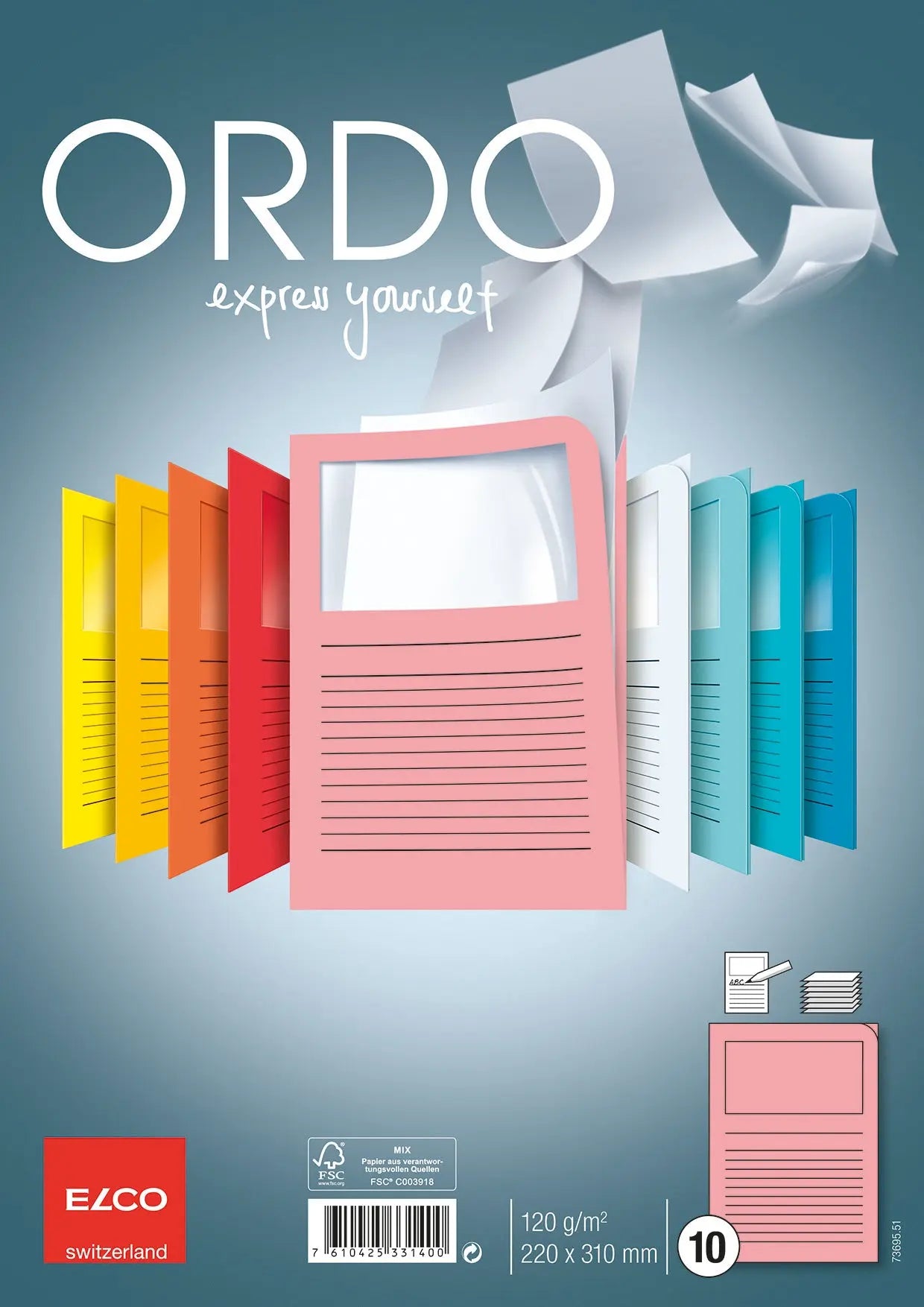 ELCO Organisationsmappe Ordo A4 73695.51 classico, rosa 10 Stück Idealshop