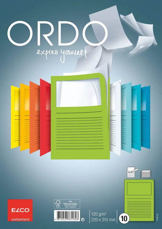 ELCO Organisationsmappe Ordo A4 73695.62 classico, grün 10 Stück Idealshop