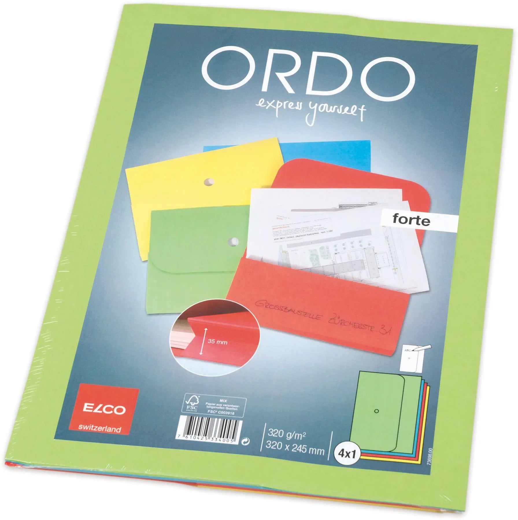 ELCO Organisationsmappe Ordo A4 73698.00 prestige, assortiert 4 Stück Idealshop
