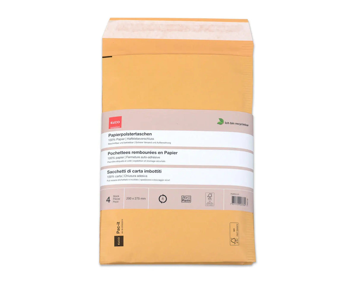ELCO Papierpolstertasche 74652.92 200x275mm, braun 4 Stück Idealshop