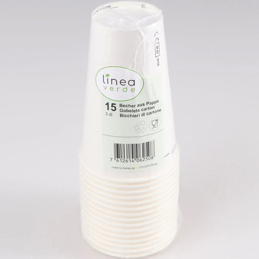 ELCO Pappbecher 3dl 30000815-001 weiss, 15Stk. Idealshop