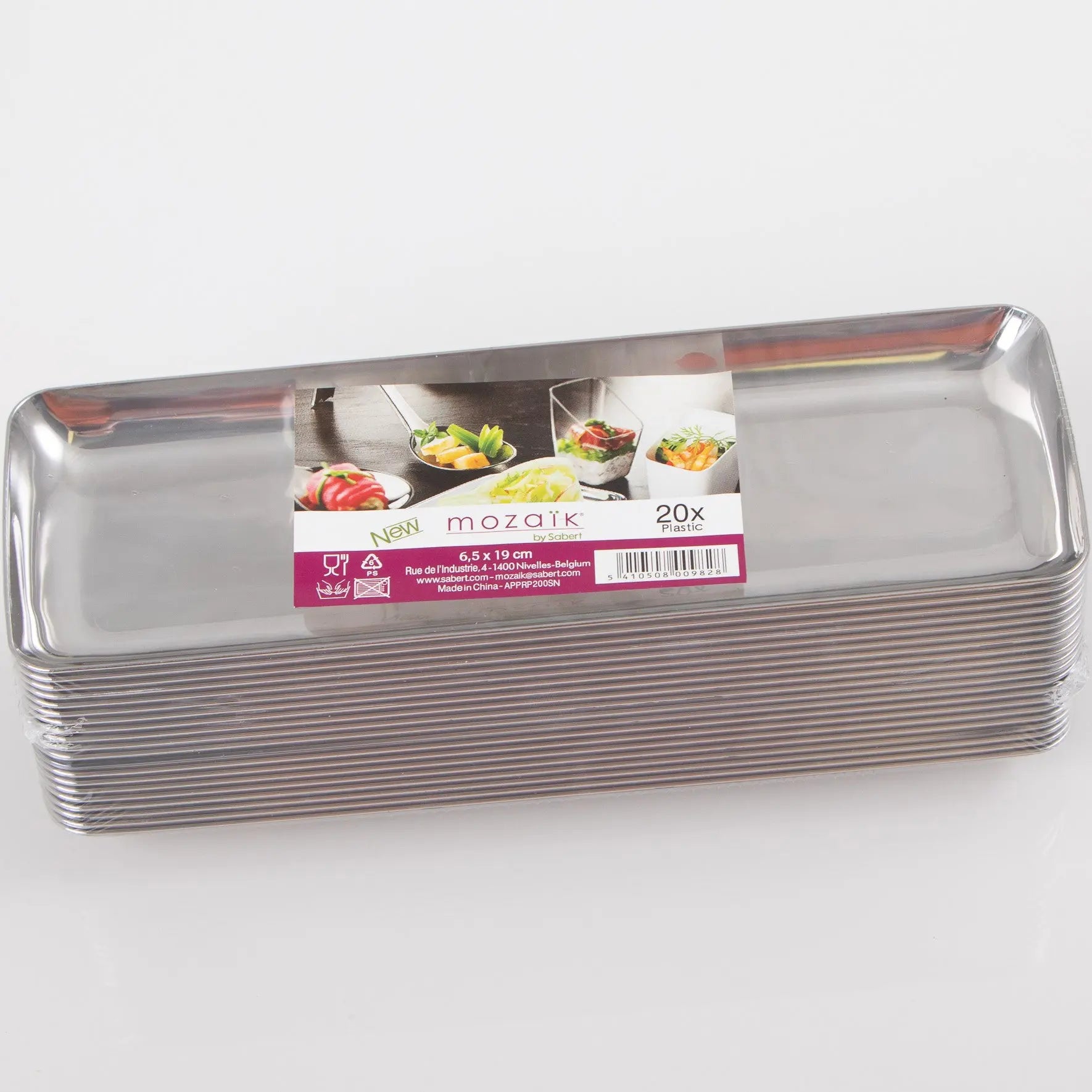 ELCO Servierplatte 6.5x19cm 00982800-005 silber, 20Stk. Idealshop