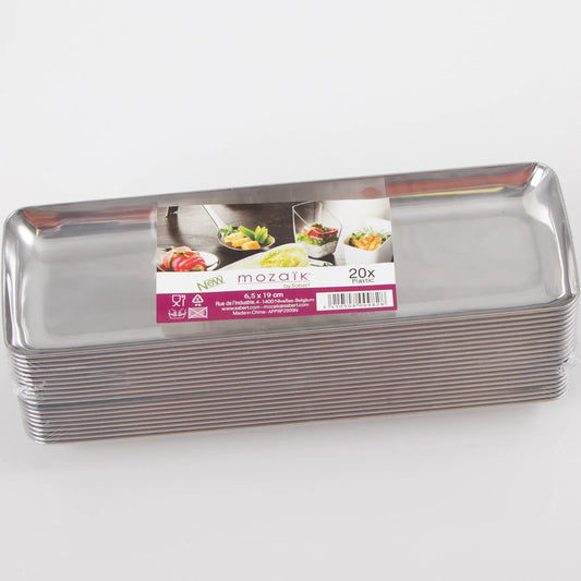 ELCO Servierplatte 6.5x19cm 00982800-005 silber, 20Stk. Idealshop