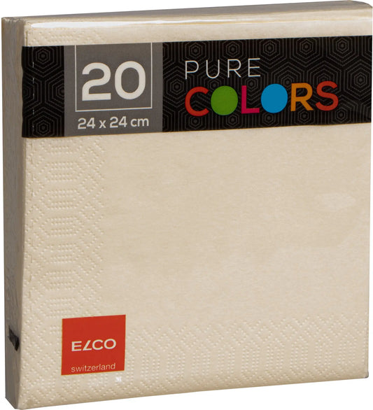 ELCO Serviette Zelltuch 24x24cm PC234020-004 3-lagig, crème 20Stk. Idealshop