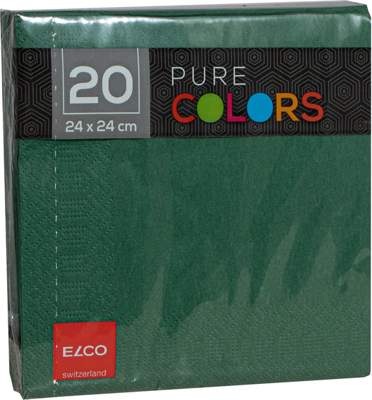 ELCO Serviette Zelltuch 24x24cm PC234020-056 3-lagig, dunkelgrün 20Stk. Idealshop