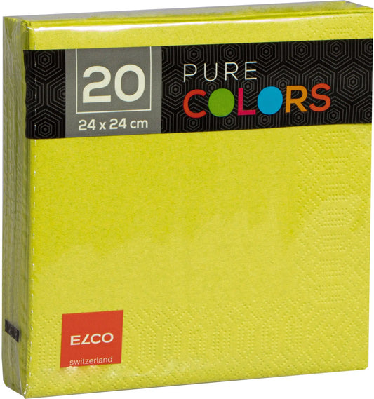 ELCO Serviette Zelltuch 24x24cm PC234020-213 3-lagig, kiwi 20Stk. Idealshop