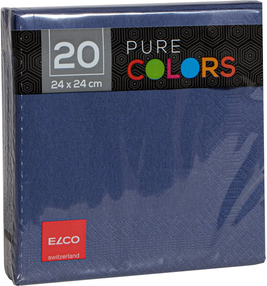 ELCO Serviette Zelltuch 24x24cm PC234020-465 3-lagig, dunkelblau 20Stk. Idealshop