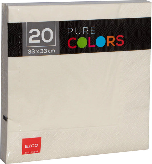 ELCO Serviette Zelltuch 33x33cm PC334020-004 3-lagig, crème 20Stk. Idealshop