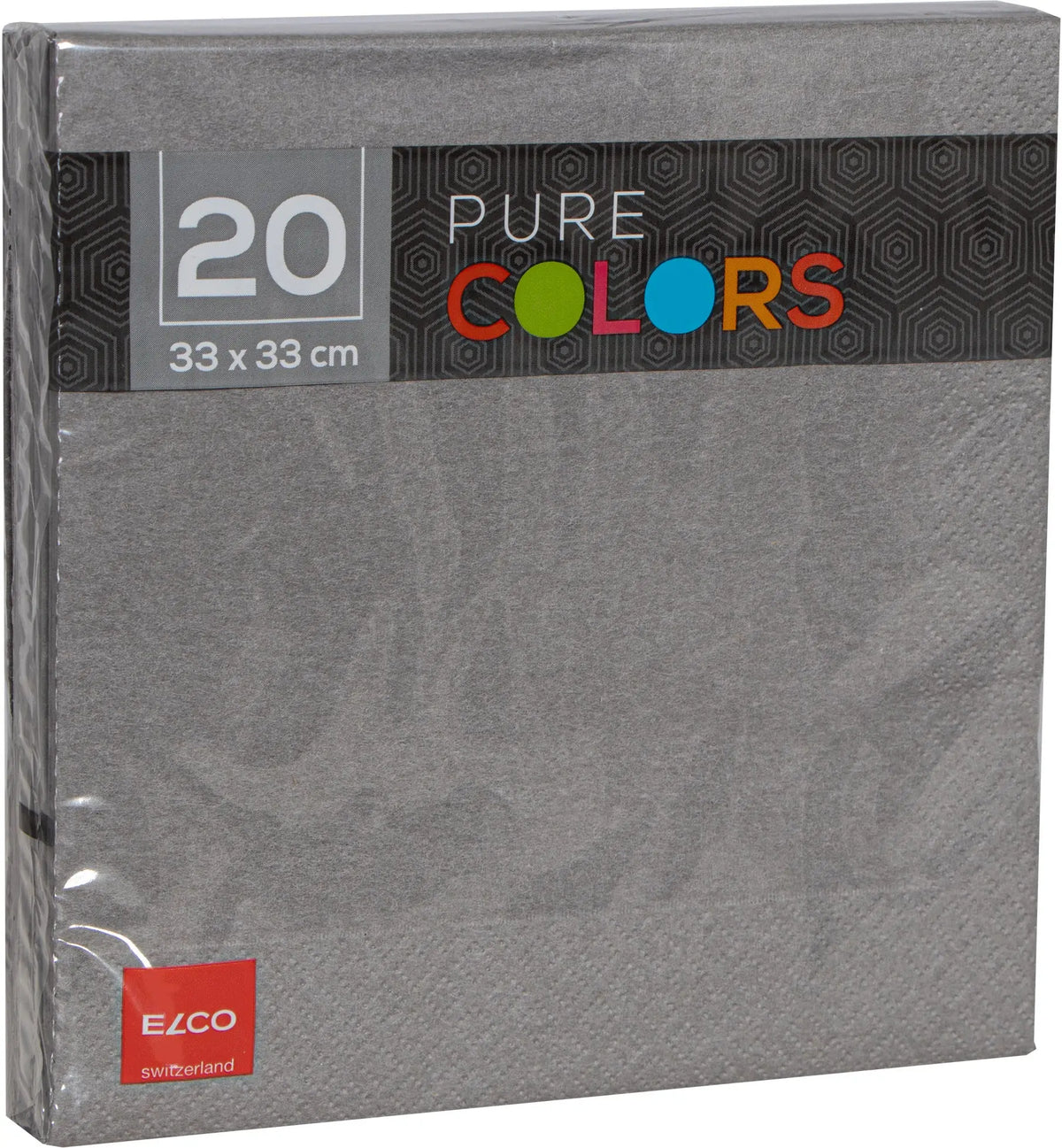 ELCO Serviette Zelltuch 33x33cm PC334020-011 3-lagig, grau 20Stk. Idealshop