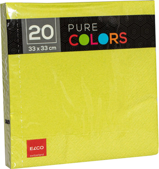ELCO Serviette Zelltuch 33x33cm PC334020-213 3-lagig, kiwi 20Stk. Idealshop