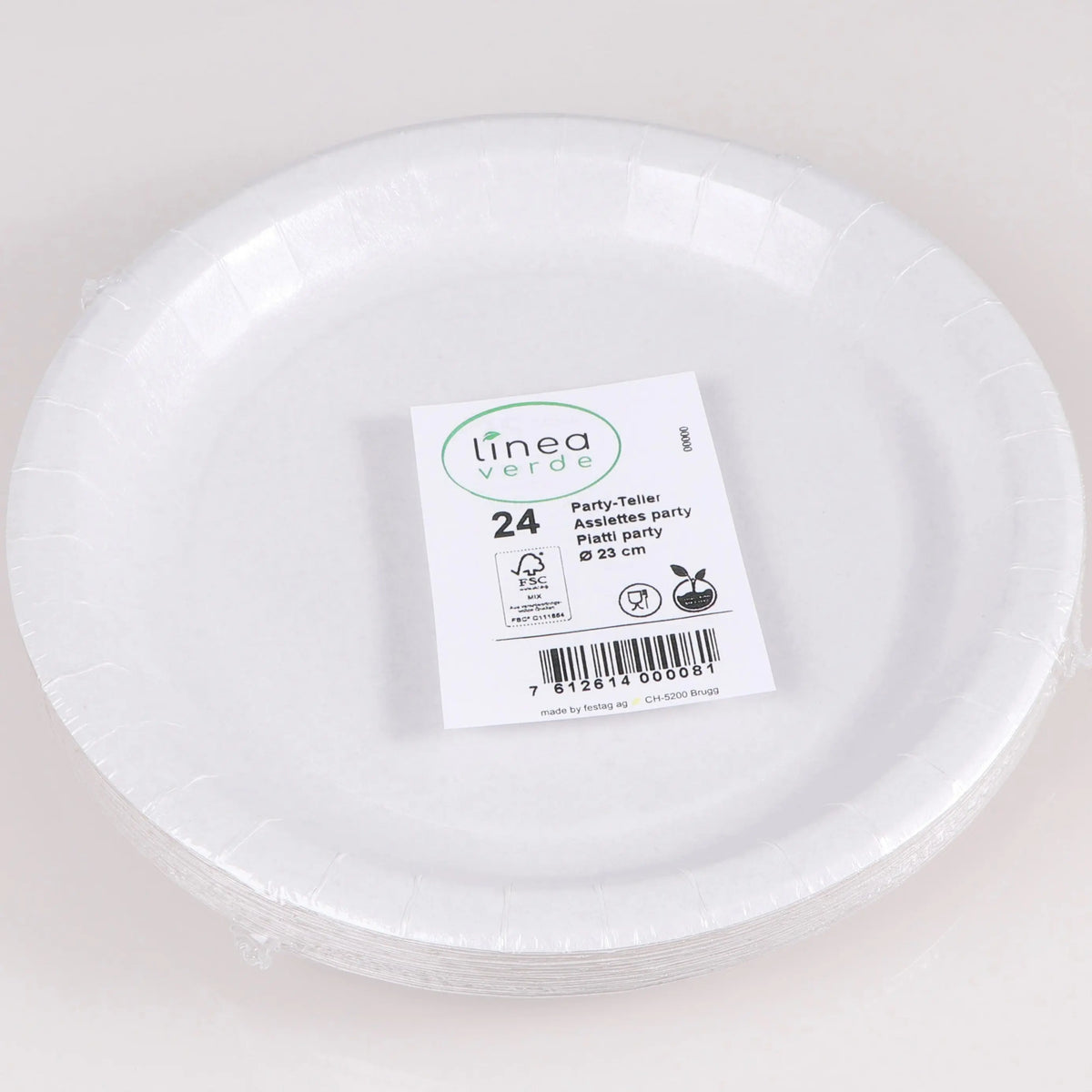 ELCO Teller aus Karton 23cm 16114308-001 weiss, 24Stk. Idealshop