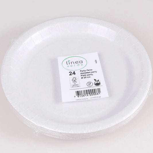 ELCO Teller aus Karton 23cm 16114308-001 weiss, 24Stk. Idealshop