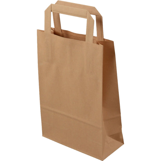 ELCO Tragetasche 18x8x26cm 7010101.25 mit Henkel, braun 50 Stück Idealshop