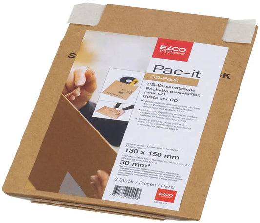 ELCO Versandtasche Safe 145x190mm 842638114 Karton, CD Pack 3 Stück Idealshop