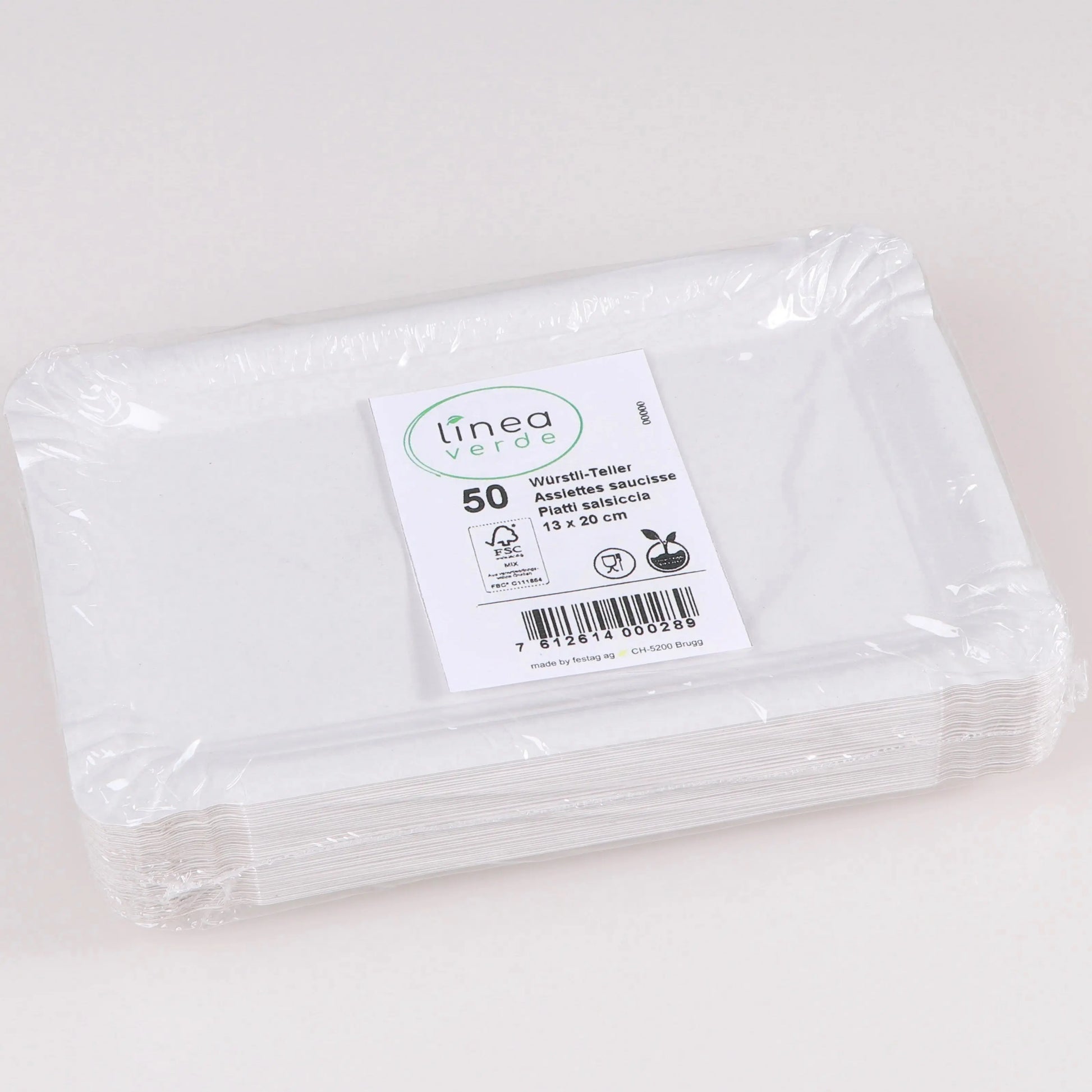 ELCO Wurstteller 13x20cm 16030230-001 Karton, weiss, 50Stk. Idealshop