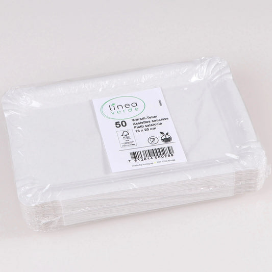ELCO Wurstteller 13x20cm 16030230-001 Karton, weiss, 50Stk. Idealshop