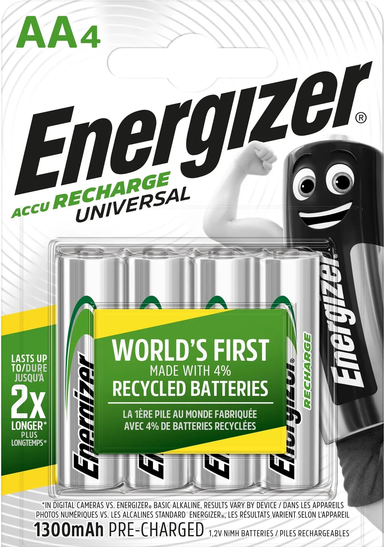 ENERGIZER Batterie Akku E301376002 AA/HR06, 1300mAh, 4 Stück Idealshop