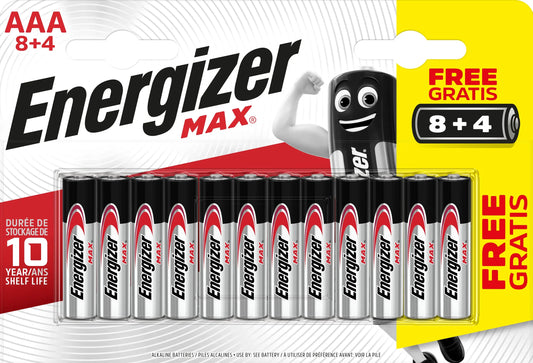 ENERGIZER Batterie E303340900 Max, AAA/LR03, 12 Stück Idealshop