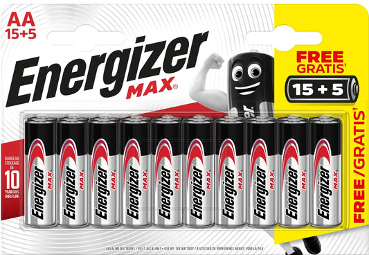 ENERGIZER Batterie Max E301534900 AA/LR06 15 + 5 Stk. Idealshop