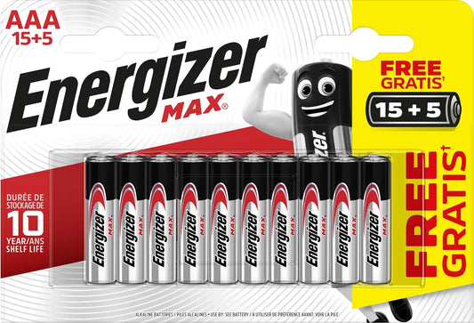 ENERGIZER Batterie Max E303349400 AAA/LR03, 15 + 5 Stk. Idealshop
