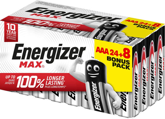 ENERGIZER Batterien Max E303711400 AAA/LR03 24+8 Stück Idealshop