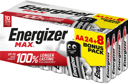 ENERGIZER Batterien Max E303896200 AA/LR6 24+8 Stück Idealshop