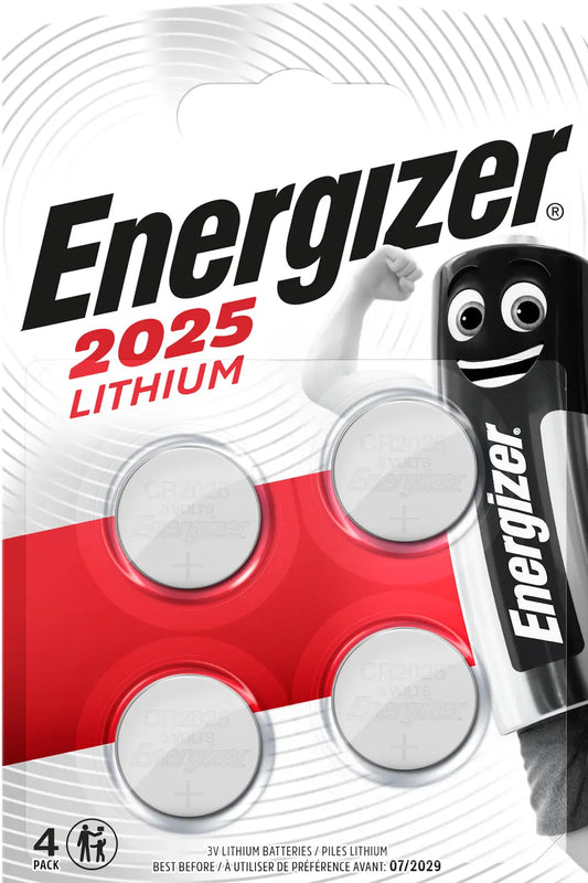 ENERGIZER Knopfzelle E300849104 CR2025, 4 Stück Idealshop