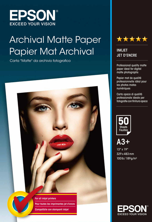 EPSON Archival Matt Paper A3+ S041340 InkJet 192g 50 Blatt Idealshop