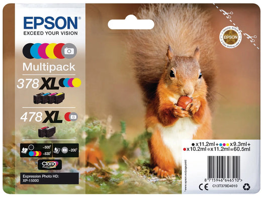 EPSON Multipack Tinte 478XL 6-color T379D40 XP-15000 Idealshop