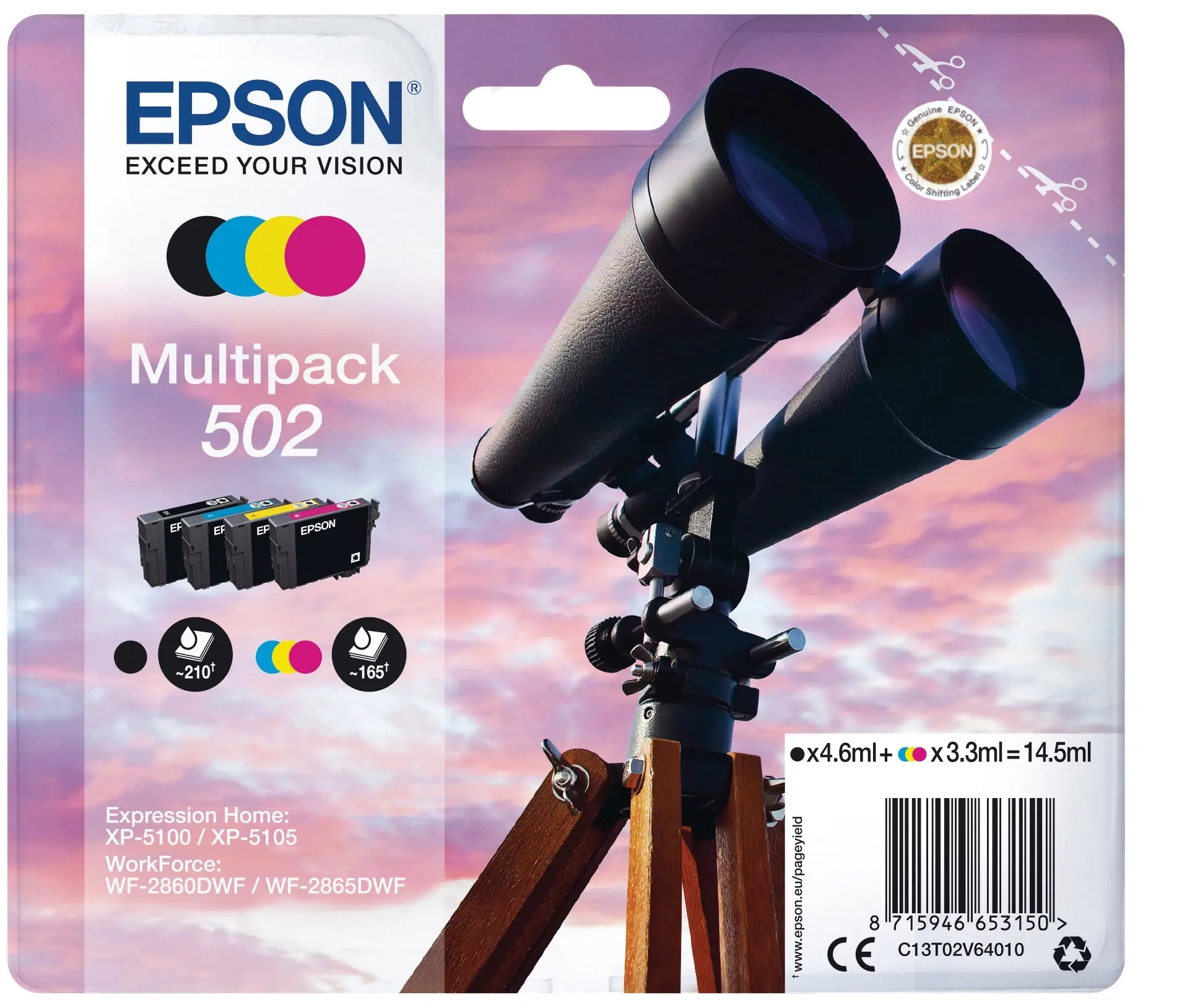 EPSON     Multipack Tinte 502      CMYBK Idealshop