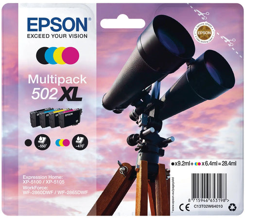 EPSON Multipack Tinte 502XL CMYBK T02W640 WF-2860/XP-5100 4-color Idealshop