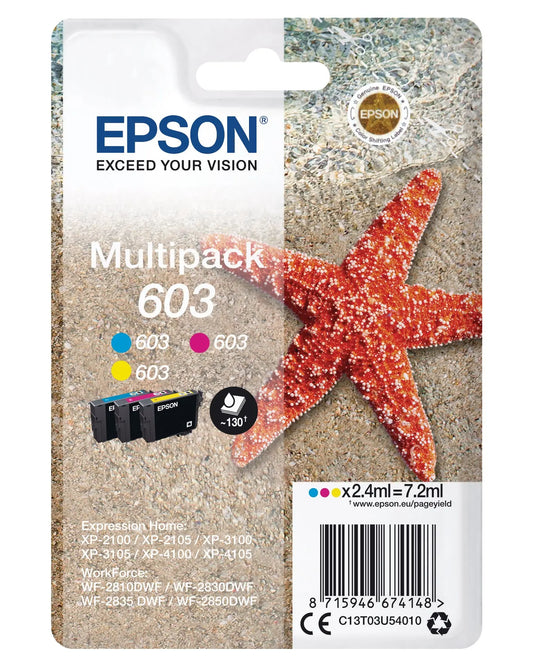 EPSON Multipack Tinte 603 CMY T03U54010 XP-2100 130 Seiten Idealshop