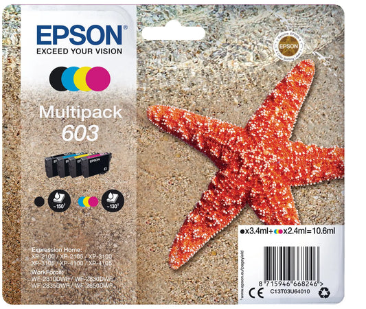 EPSON Multipack Tinte 603 CMYBK T03U64010 XP-2100 4-color Idealshop