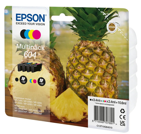 EPSON Multipack Tinte 604 CMYBK T10G64010 WF-2910/30/50 4-color Idealshop