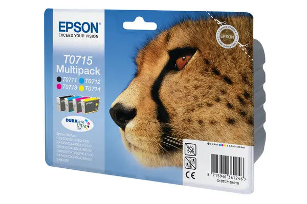 EPSON Multipack Tinte CMYBK T071540 Stylus DX4000 5.5/7.4ml Idealshop