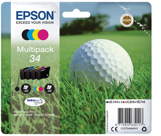 EPSON Multipack Tinte CMYBK T346640 WF-3720/3725DWF 4-color Idealshop
