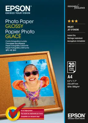 EPSON Photo Paper Glossy A4 S042538 InkJet 200g 20 Blatt Idealshop