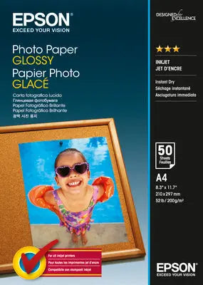 EPSON Photo Paper Glossy A4 S042539 InkJet 200g 50 Blatt Idealshop
