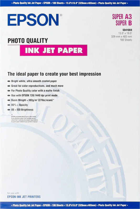 EPSON Photo Papier A3+ S041069 InkJet 105g 100 Blatt Idealshop