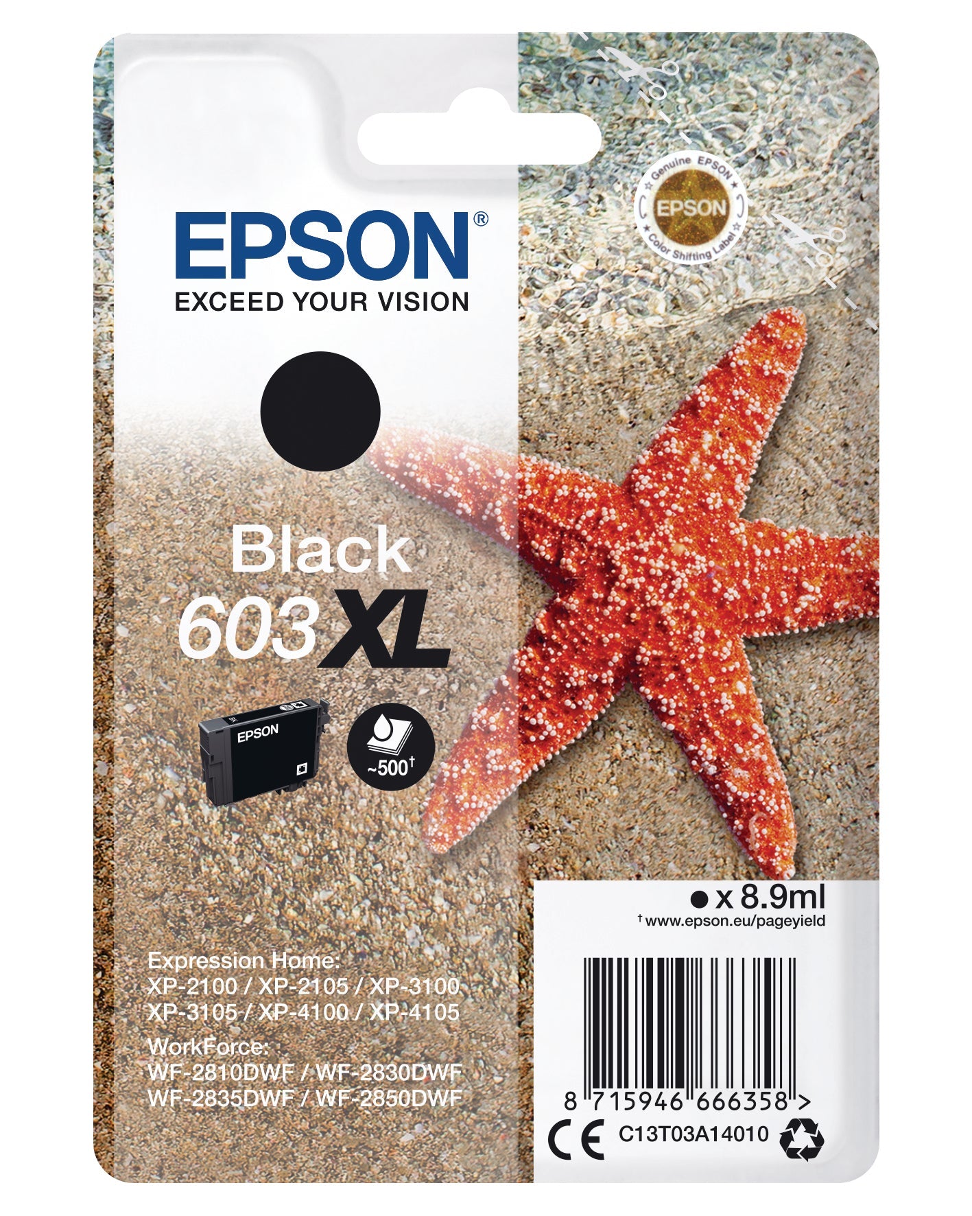 EPSON Tintenpatrone 603XL schwarz T03A14010 XP-2100 500 Seiten Idealshop