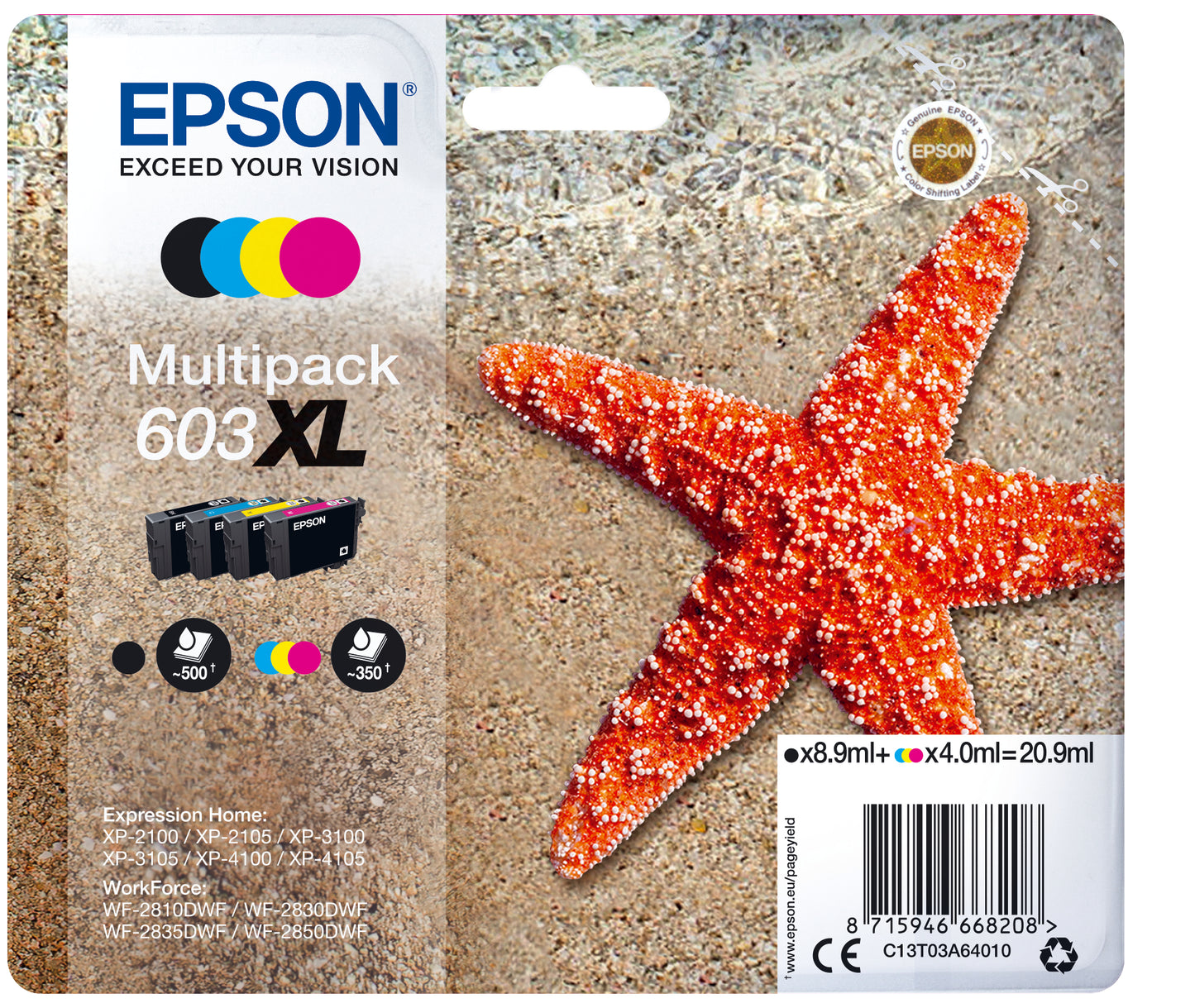 EPSON     Multipack Tinte 603XL    CMYBK