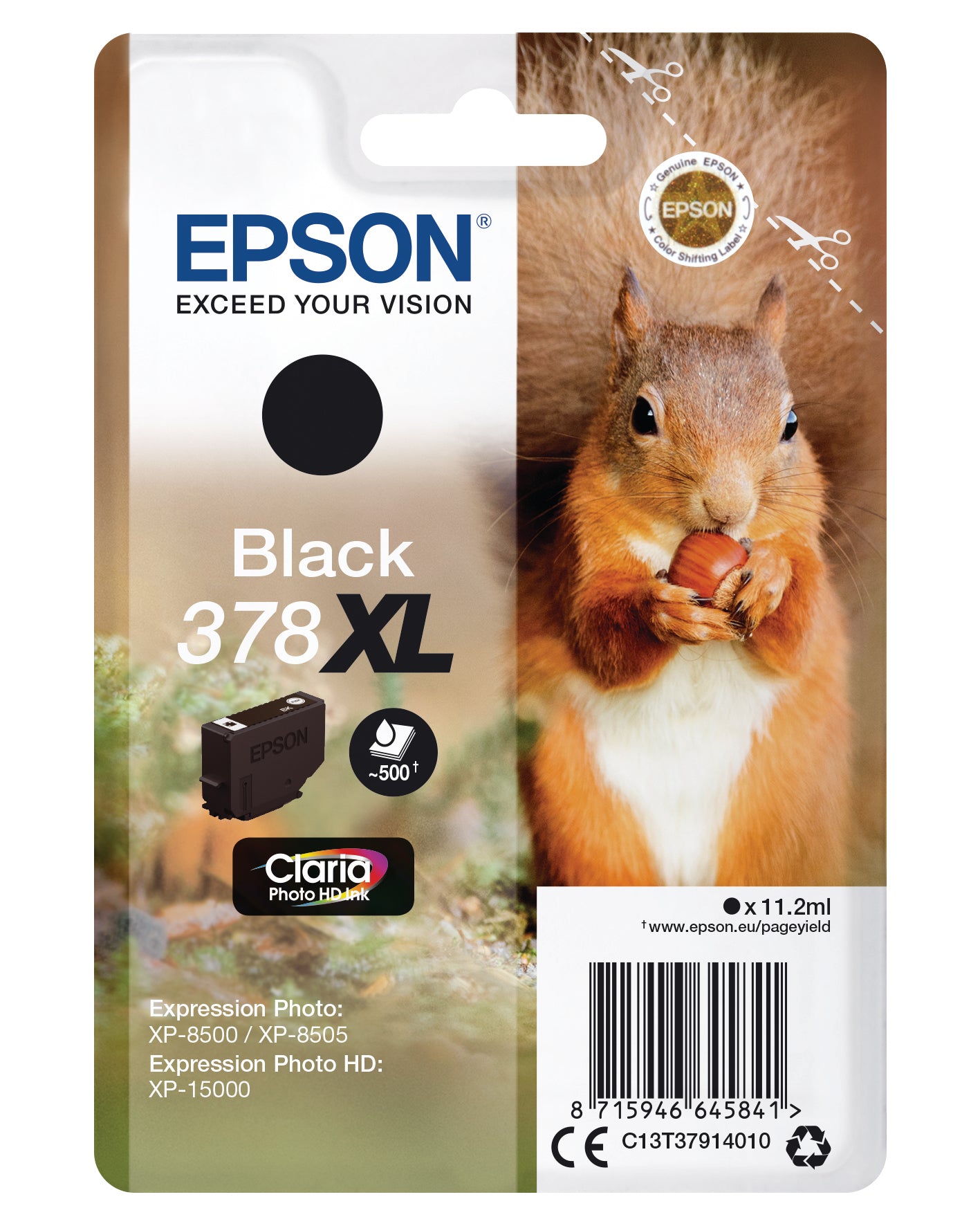 EPSON     Tintenpatrone 378XL    schwarz