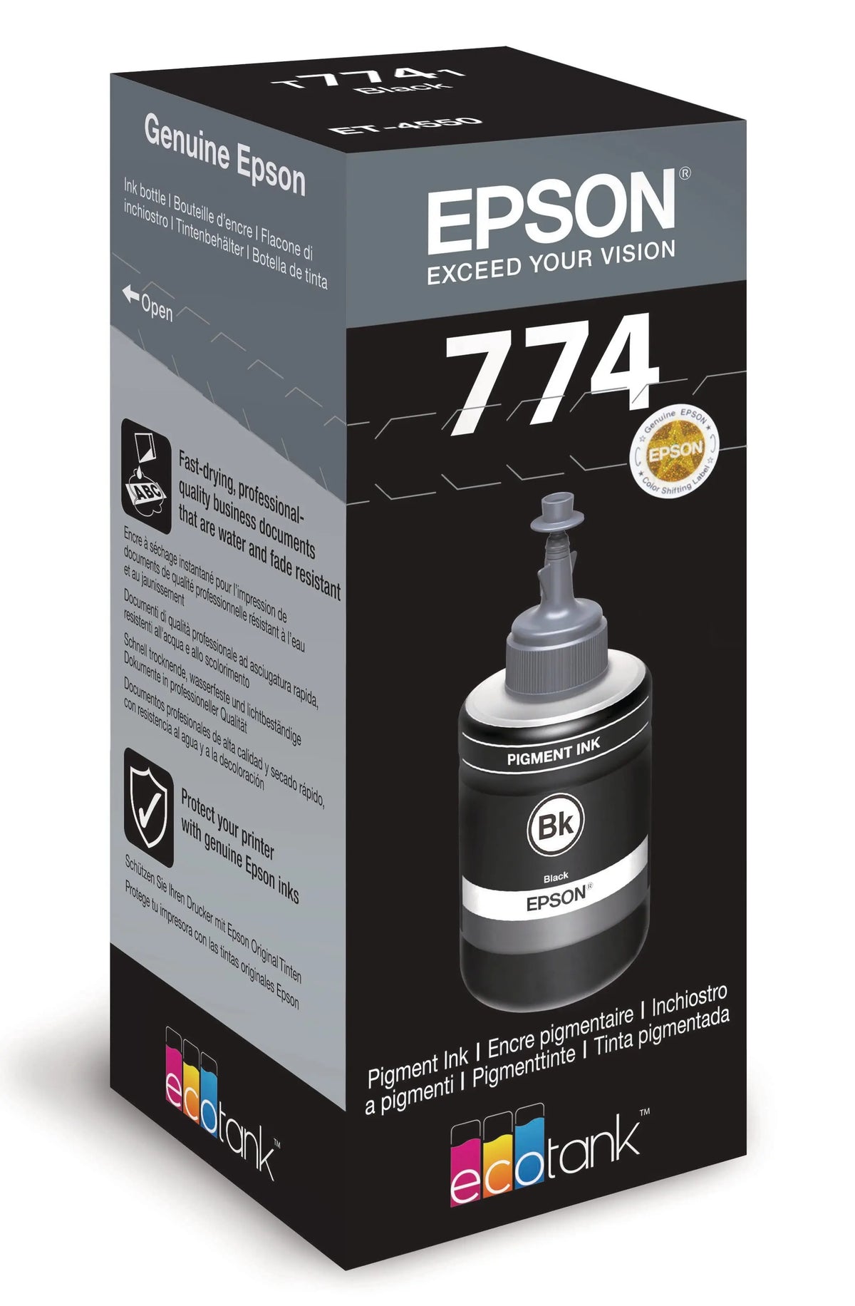 EPSON Tintenbehälter 774 pig.schwarz T774140 EcoTank ET-4550 6000 Seiten Idealshop