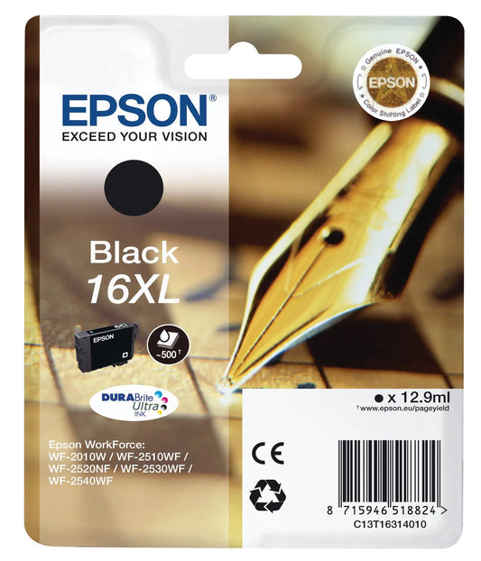 EPSON Tintenpatrone 16XL schwarz T163140 WF 2010/2540 500 Seiten Idealshop